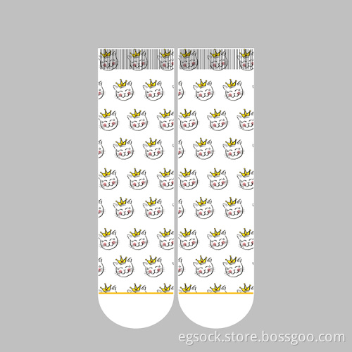 sweat-absorbent flamingo printed female tube socks
